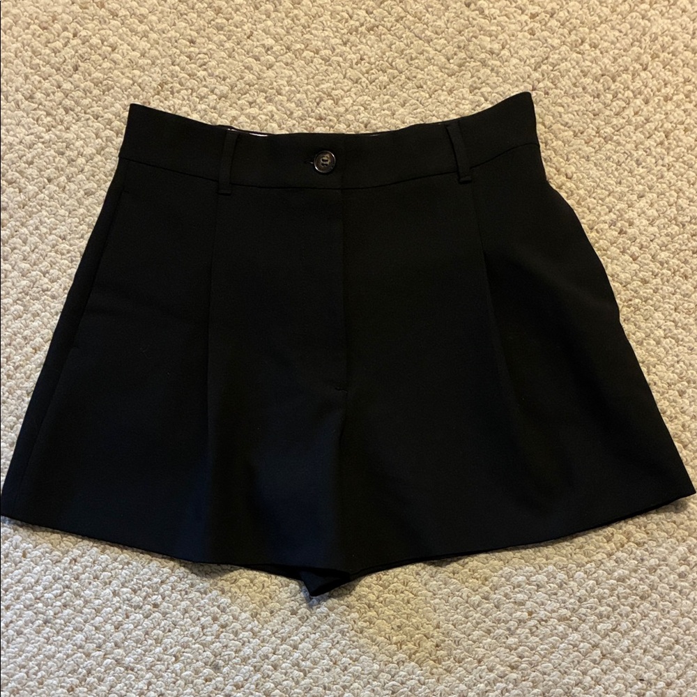 Zara Black High Waist Women's Shorts